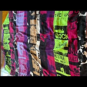 Newspaper, advertisement style infinity scarf